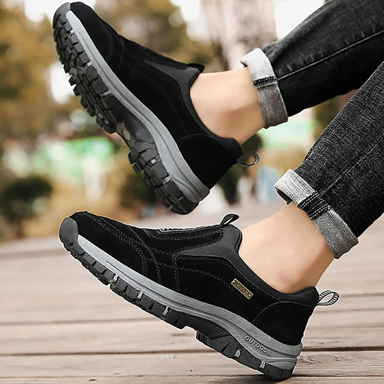 Mens Hiking Shoes Breathable Lightweight Walking Shoes Slip on Workout Shoes for Trekking Camping Walking Fishing