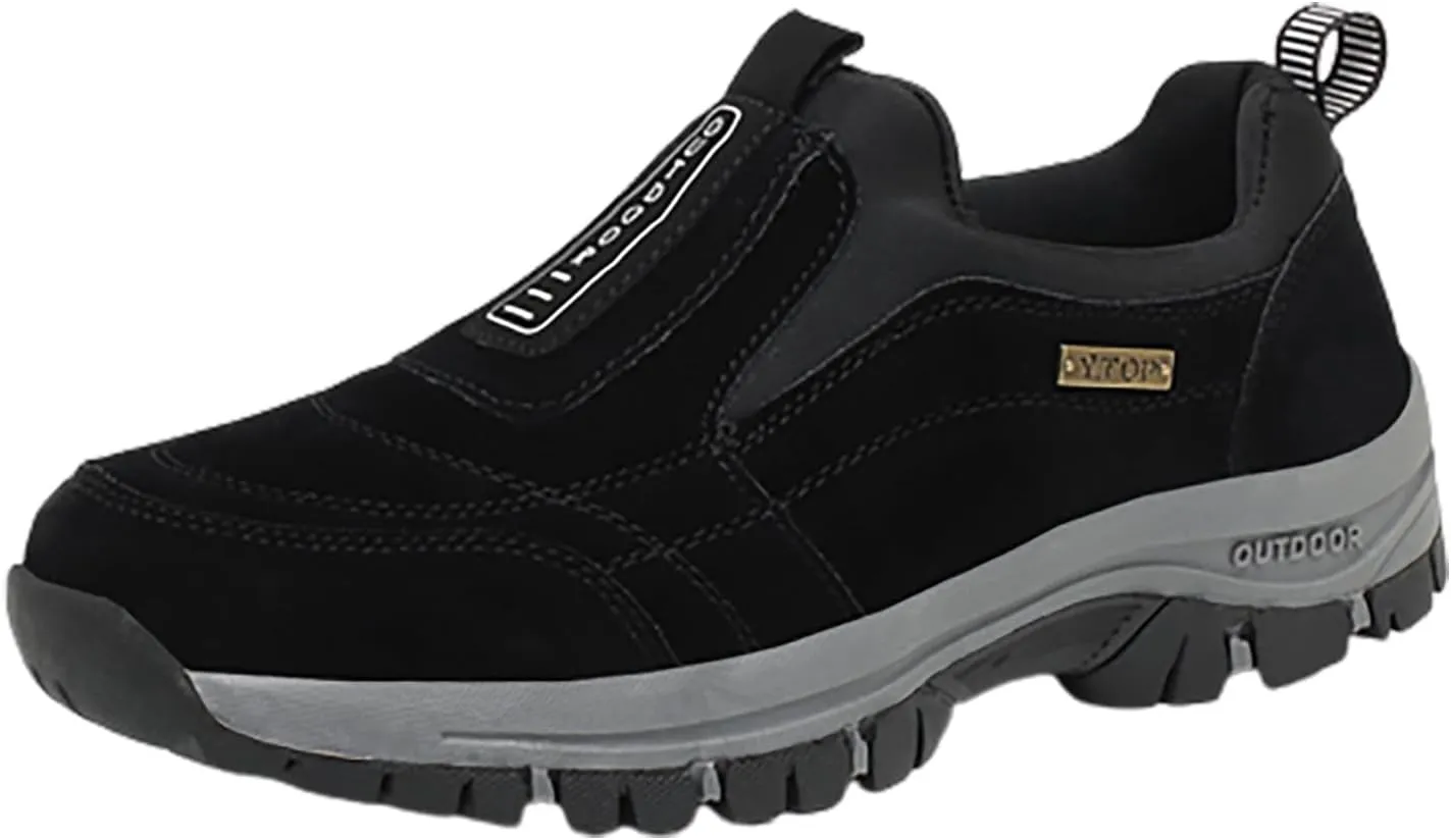 Mens Hiking Shoes Breathable Lightweight Walking Shoes Slip on Workout Shoes for Trekking Camping Walking Fishing