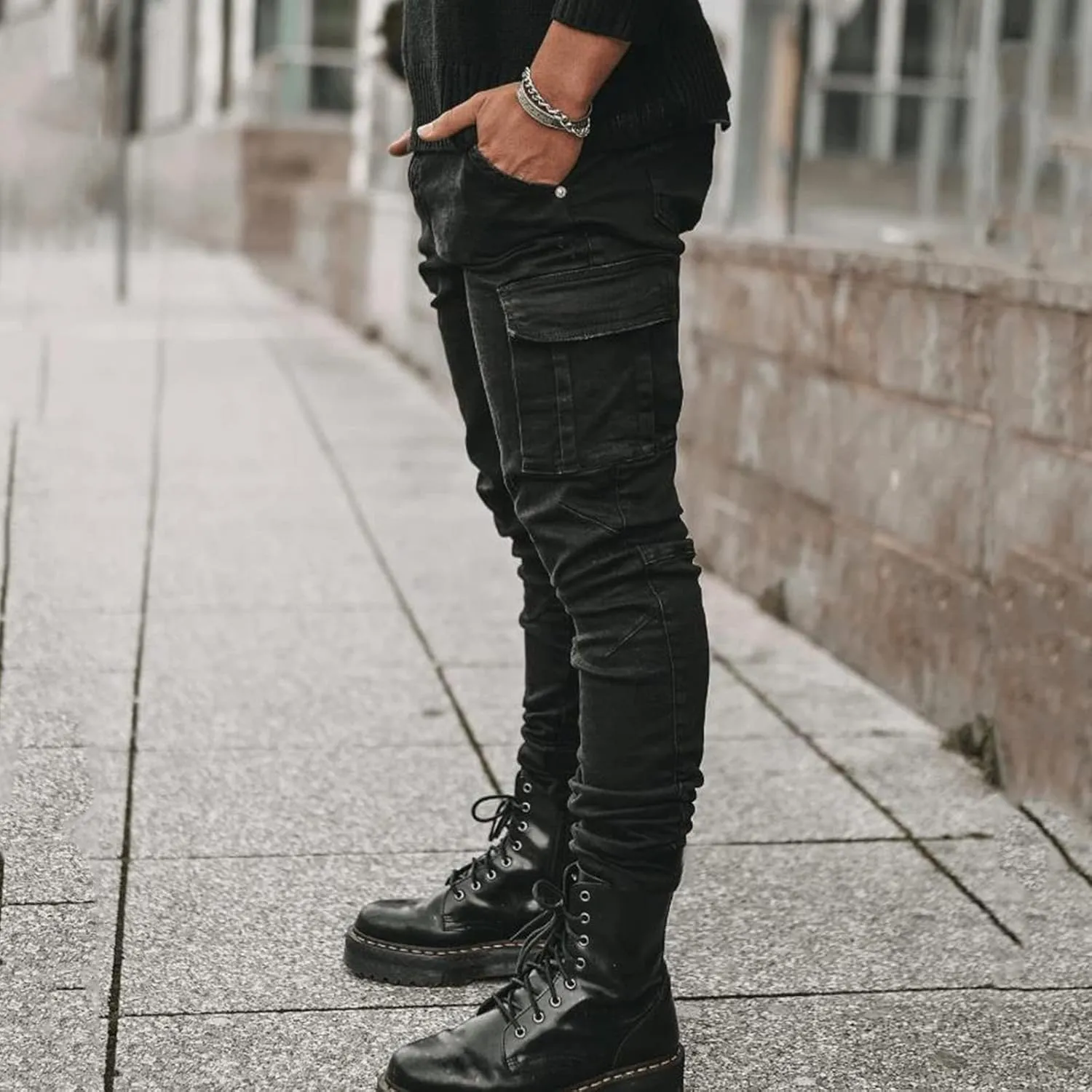 Men's Jeans Classic Relaxed Fit Cotton Jean Slim Fit Denim Jeans Mens Comfort Flex Waist 2-Way Stretch Denim Jeans for Men