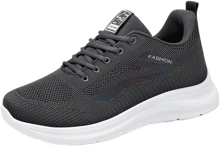 Men's Knit Mesh Oxfords Casual Dress Sneakers Daily Non-Slip Soft Sole Casual Shoes Lightweight Formal Business Shoes