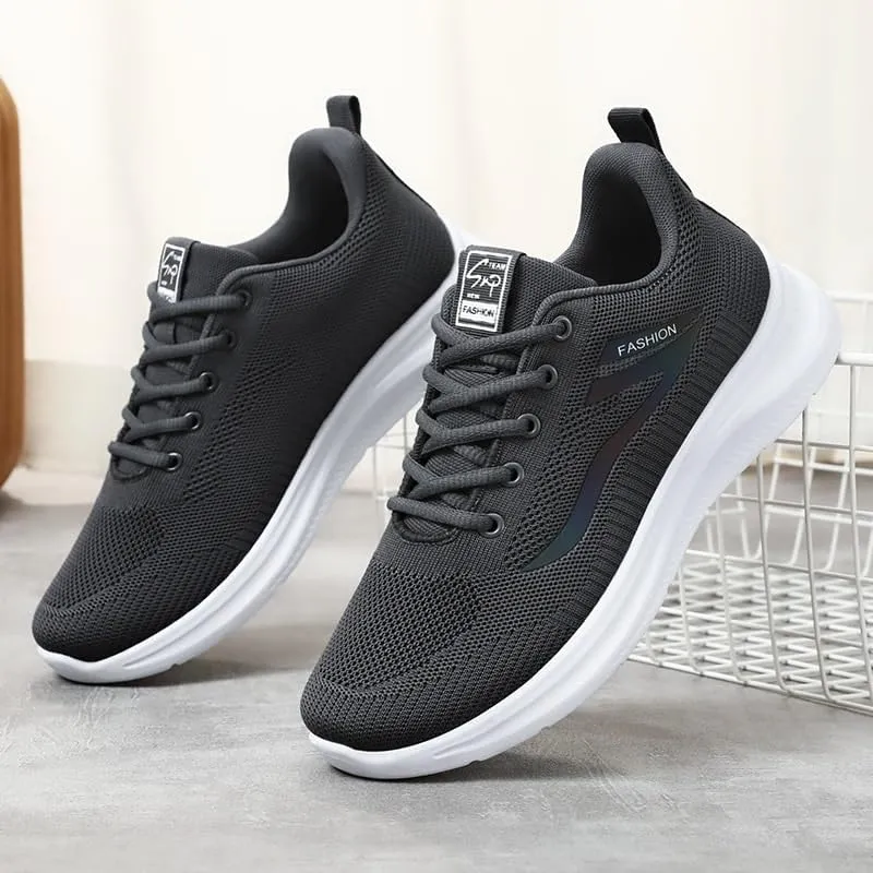 Men's Knit Mesh Oxfords Casual Dress Sneakers Daily Non-Slip Soft Sole Casual Shoes Lightweight Formal Business Shoes