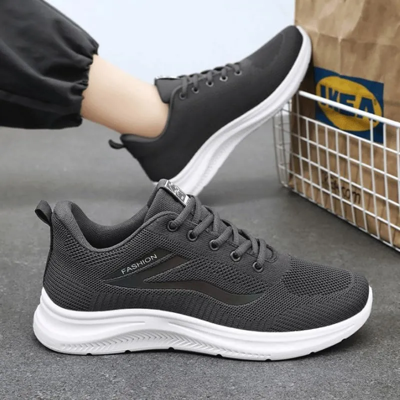 Men's Knit Mesh Oxfords Casual Dress Sneakers Daily Non-Slip Soft Sole Casual Shoes Lightweight Formal Business Shoes