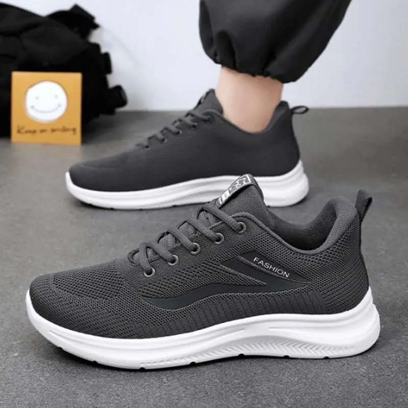 Men's Knit Mesh Oxfords Casual Dress Sneakers Daily Non-Slip Soft Sole Casual Shoes Lightweight Formal Business Shoes