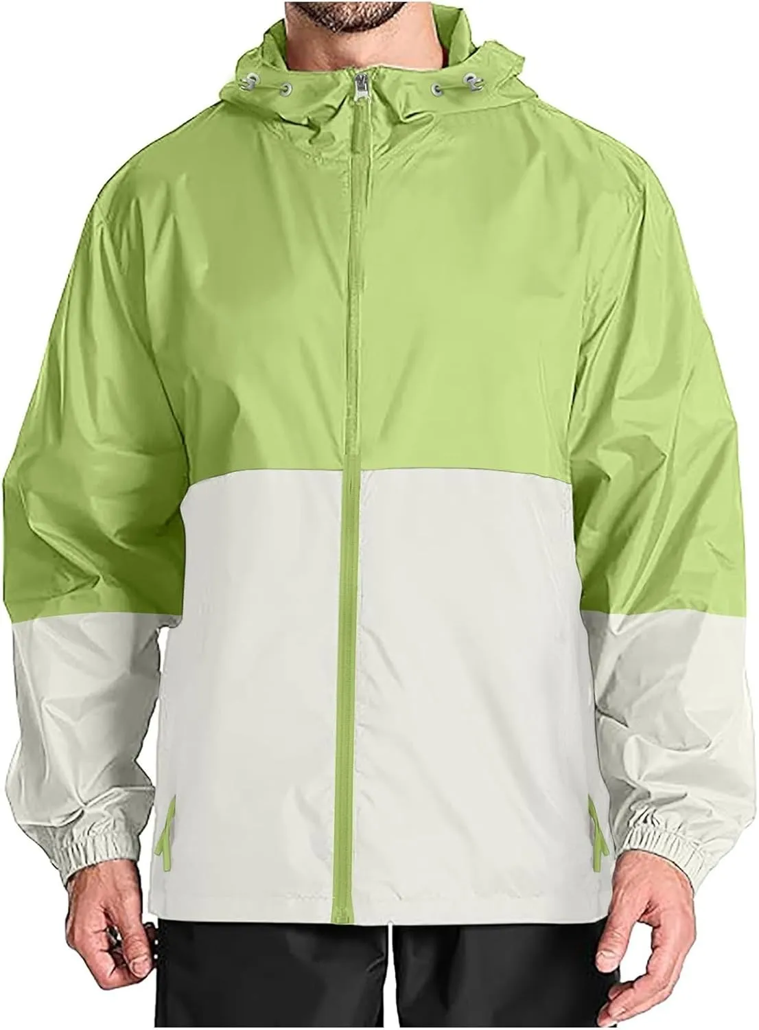 Men's Lightweight Windbreaker Jackets Outdoor Hooded Pocket Raincoat Jacket Men Zipper Cardigan Sweater Men's Cardigan