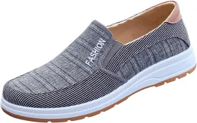 Mens Loafers & Slip-Ons Fashion All Season Men Casual Shoes Flat Bottom Round Toe Non Slip Cloth Shoes Solid