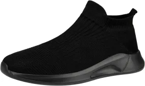 Mens Loafers & Slip-Ons Fashion Spring and Summer Men Sports Shoes Flat Bottom Lightweight Slip On Fly Woven Mesh