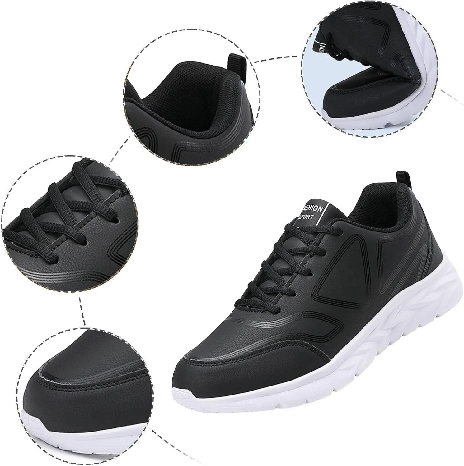 Mens Loafers & Slip-Ons Men Casual Shoes Fashionable New Pattern Simple Solid Color Autumn and Winter Lace Up