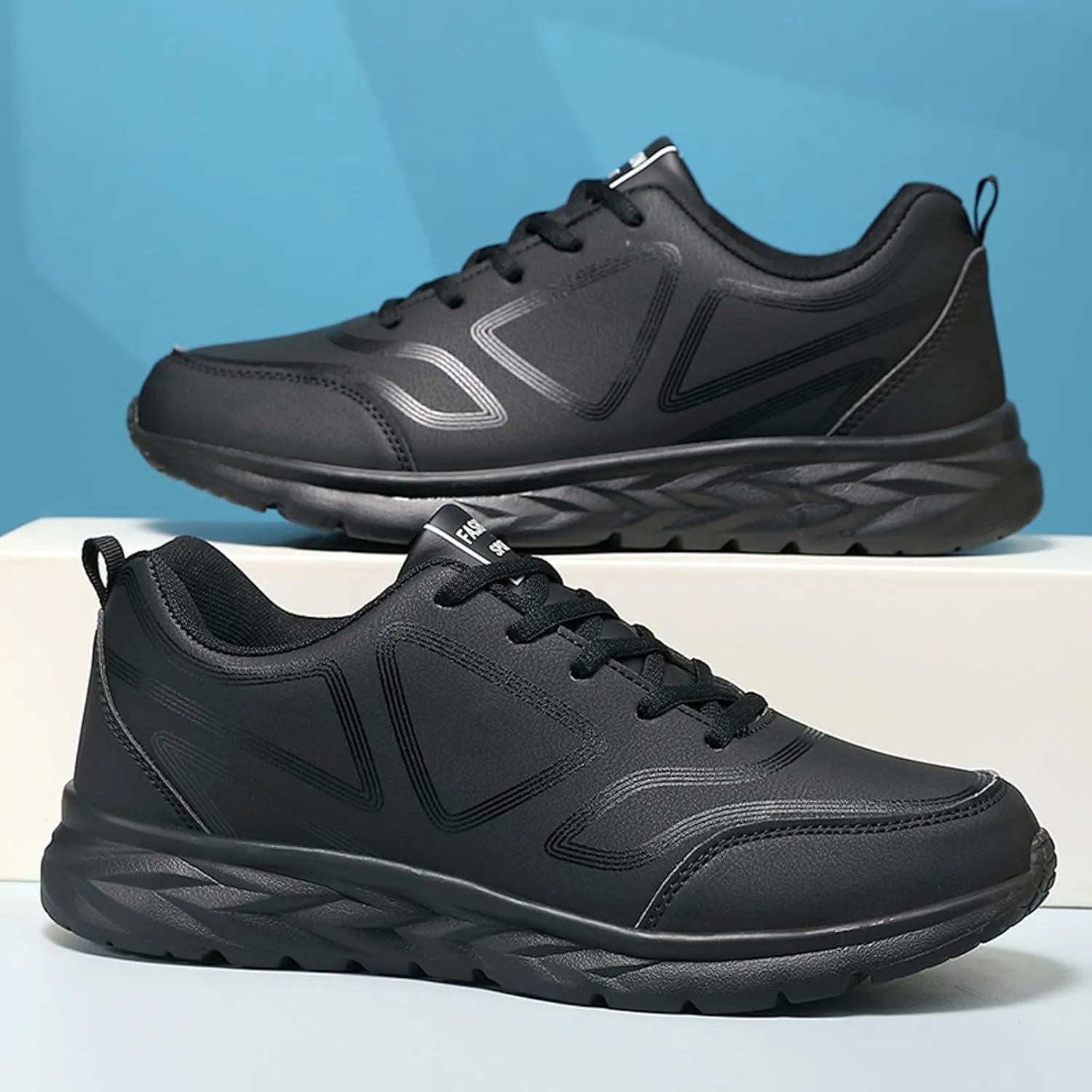 Mens Loafers & Slip-Ons Men Casual Shoes Fashionable New Pattern Simple Solid Color Autumn and Winter Lace Up