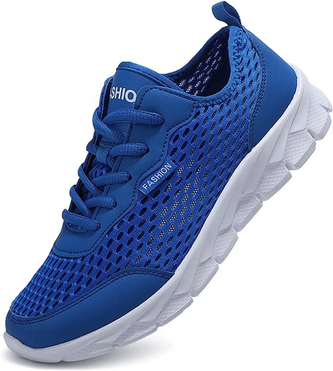 Mens Loafers & Slip-Ons Men Lightweight Breathable Mesh Shoes Running Shoes Mesh Shoes Lace Up Large Size Casual