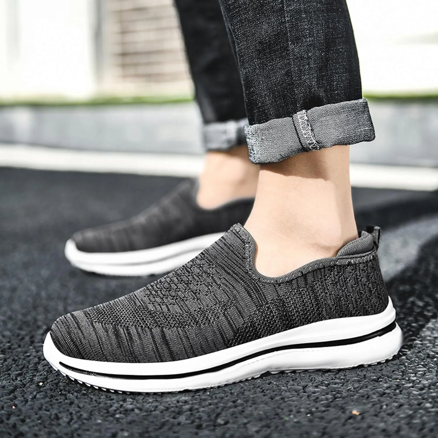 Mens Loafers & Slip-Ons Mens Large Size Loafers Outdoor Casual Running Shoes One Stirrup Loafers Sneakers