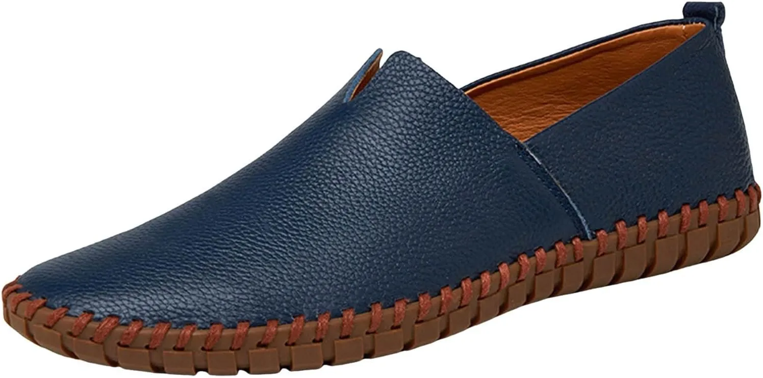 Mens Loafers & Slip-Ons Men's Slip On Loafers Fashion Breathable Flat Loafers Comfortable Slip Soft Sole Walking