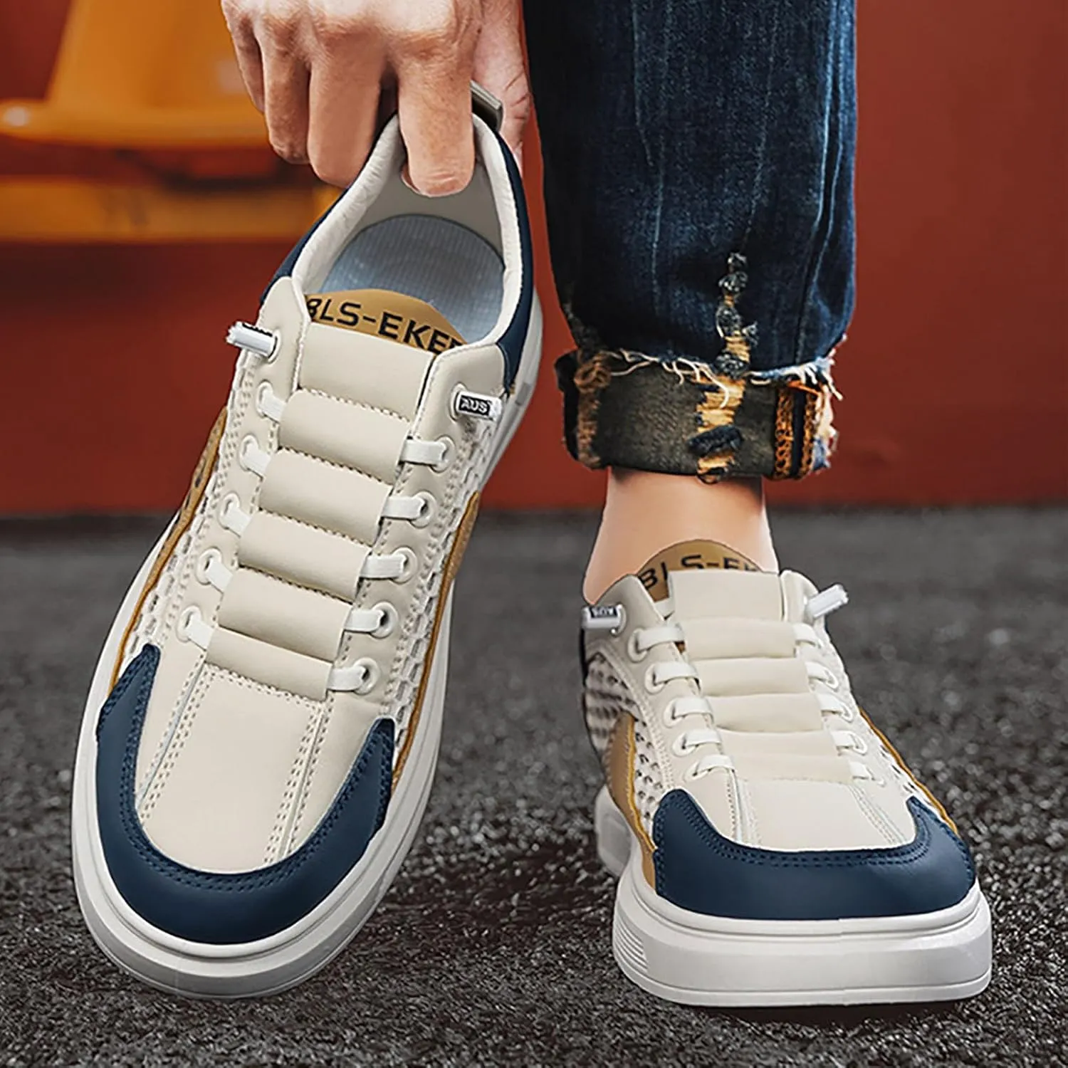 Mens Loafers & Slip-Ons Men's Summer Breathable Mesh Casual Shoes Fashion Hollow Soft Soled Sneakers