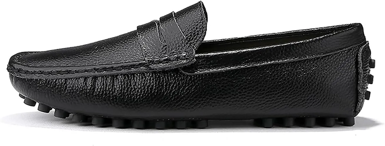 Mens Loafers Casual Silp On Leather Penny Loafers Fashion Lightweight Driving Boat Shoes for Mens