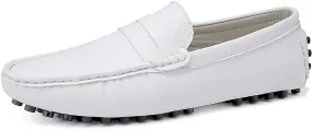 Mens Loafers Casual Silp On Leather Penny Loafers Fashion Lightweight Driving Boat Shoes for Mens
