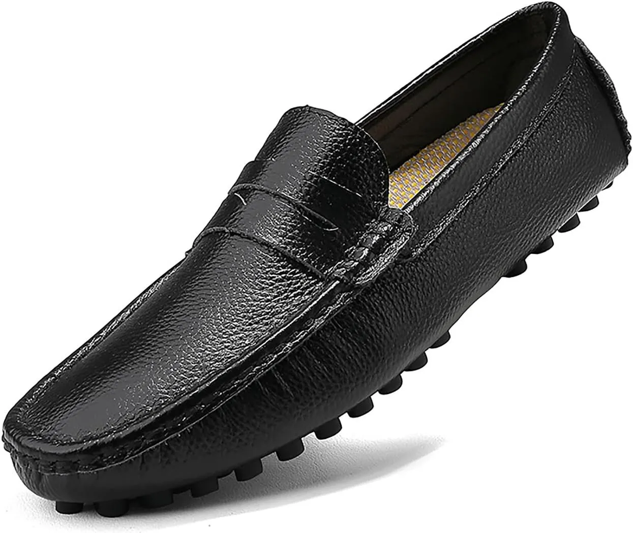 Mens Loafers Casual Silp On Leather Penny Loafers Fashion Lightweight Driving Boat Shoes for Mens