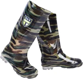 Men's Outdoor Anti-Skid Camouflage High Barrel Waterproof Rubber Rain Boots, Spring Summer Breathable Quick Wicking Fishing Garden Rain Boots, for Yard Farm Outdoor Work