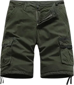 Mens Outdoor Casual Expandable Waist Lightweight Water Resistant Quick Dry Fishing Hiking Shorts Cargo Stretch Short Shorts
