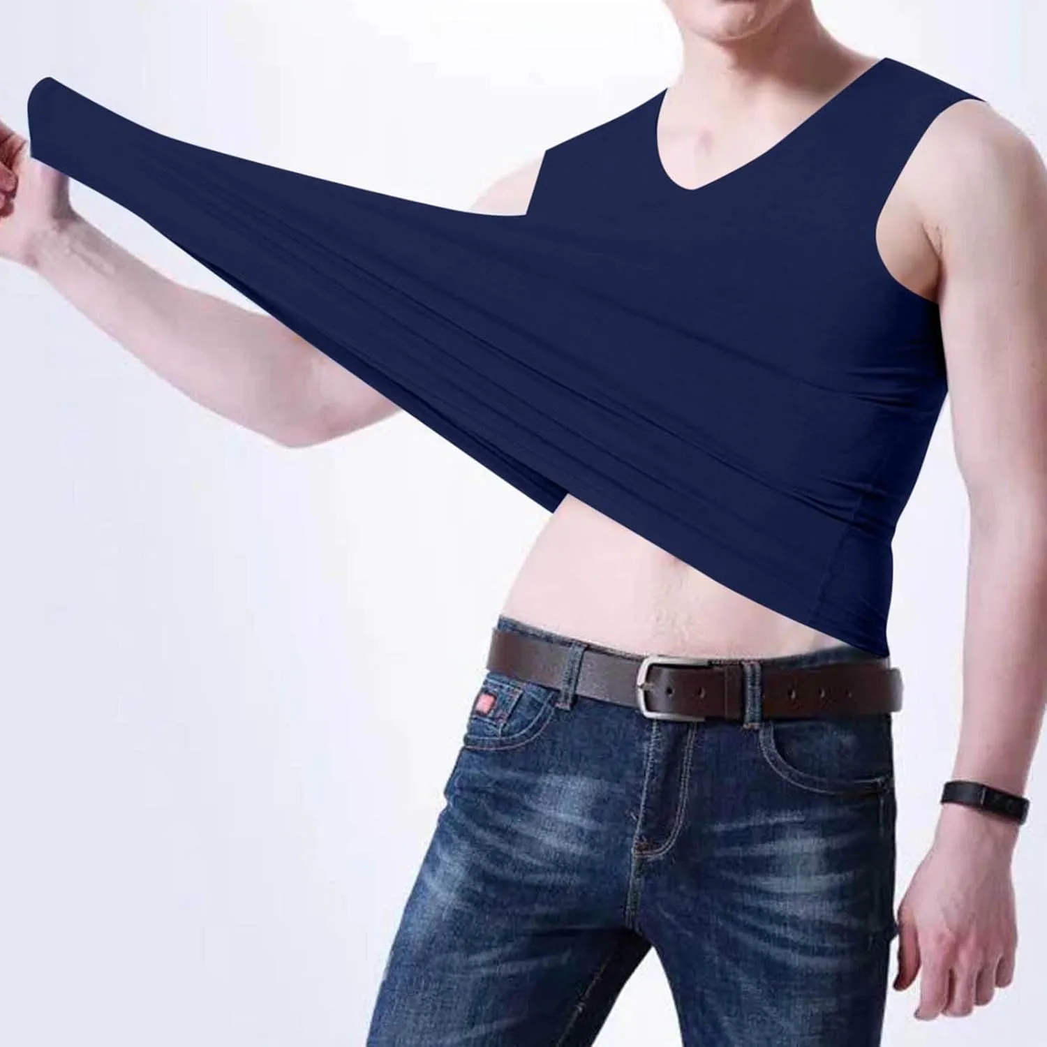 Men's Quick Dry Workout Tank Tops Breathable Comfy Gym Sleeveless Muscle V Neck Shirts for Active Gym Bodybuilding