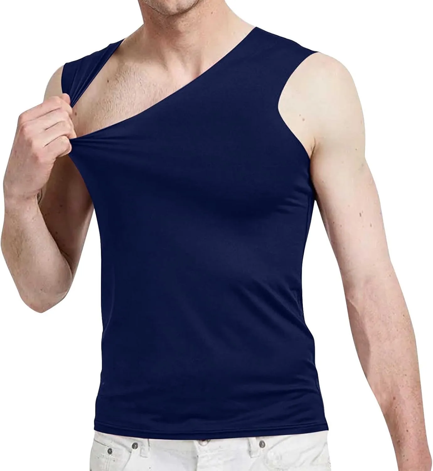 Men's Quick Dry Workout Tank Tops Breathable Comfy Gym Sleeveless Muscle V Neck Shirts for Active Gym Bodybuilding