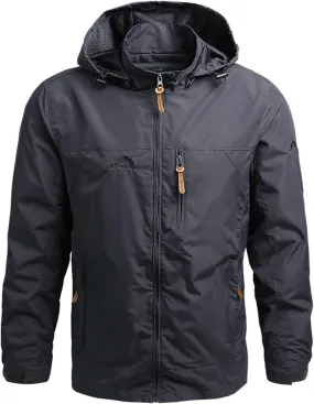 Mens Rain Jacket Zip Jacket With Hood Lightweight Windbreaker Waterproof Raincoat Outdoor Sportswear,M-5XL