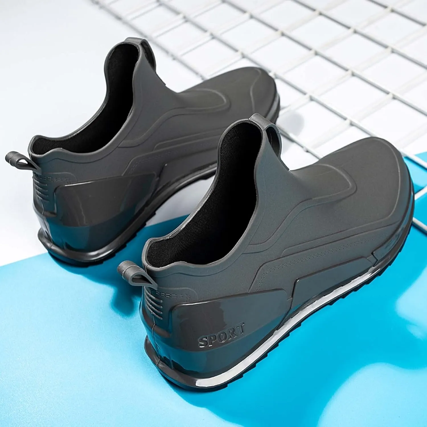 Men's Rain Shoes Non Slip Outdoor Comfortable Lightweight Casual Sneakers for Walking Travel Hiking