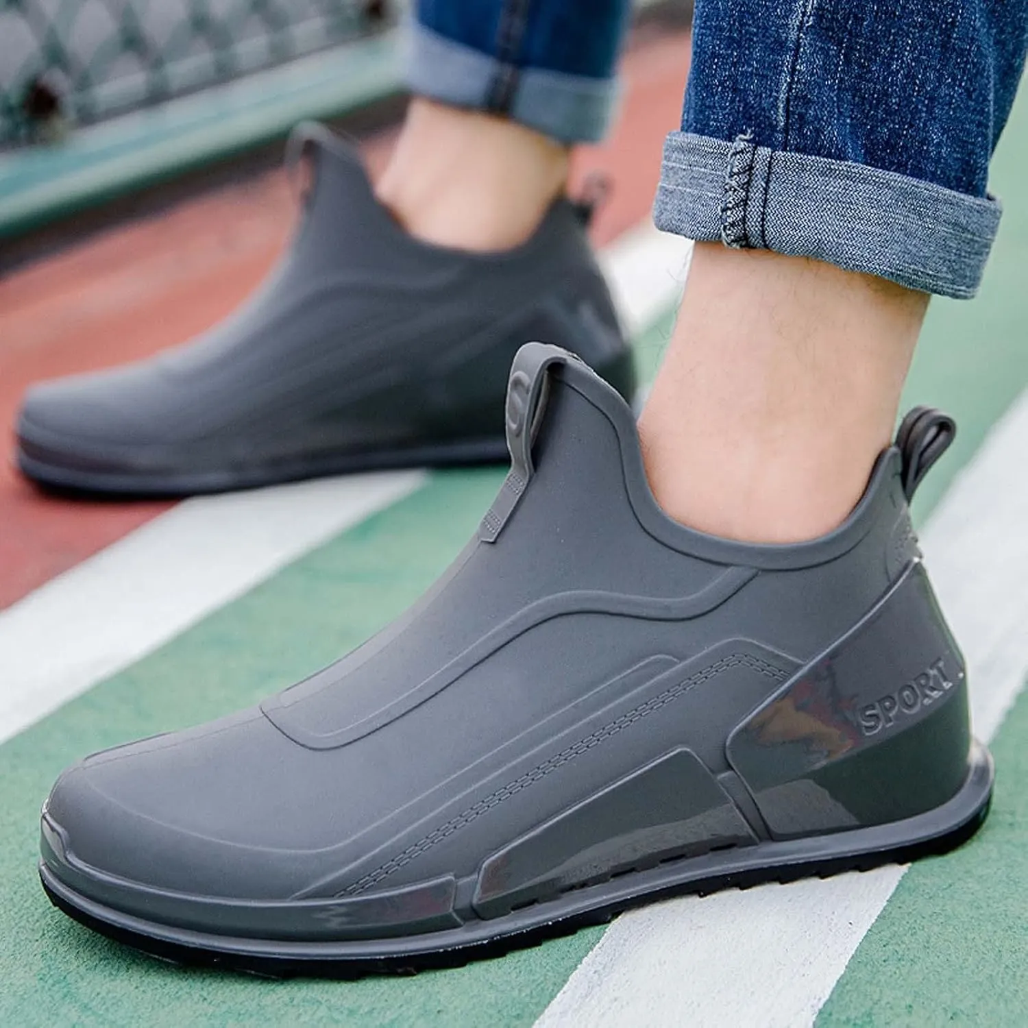 Men's Rain Shoes Non Slip Outdoor Comfortable Lightweight Casual Sneakers for Walking Travel Hiking