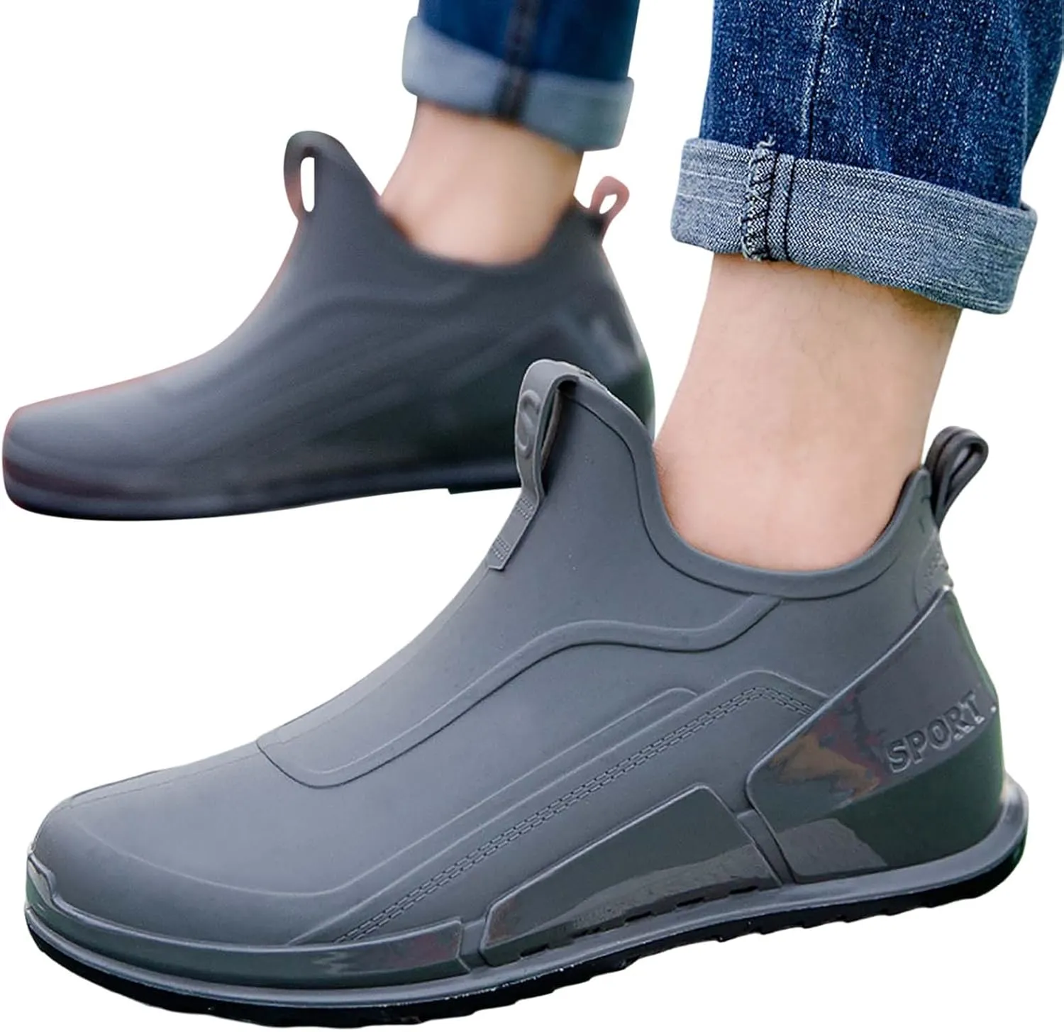 Men's Rain Shoes Non Slip Outdoor Comfortable Lightweight Casual Sneakers for Walking Travel Hiking