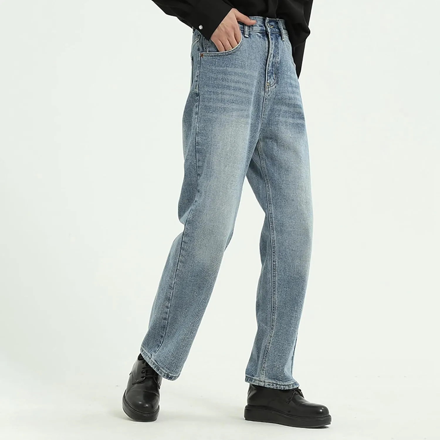 Men's Relaxed Fit Jeans Straight Leg Stretch Comfort Denim Jeans for Men Jean's for Men