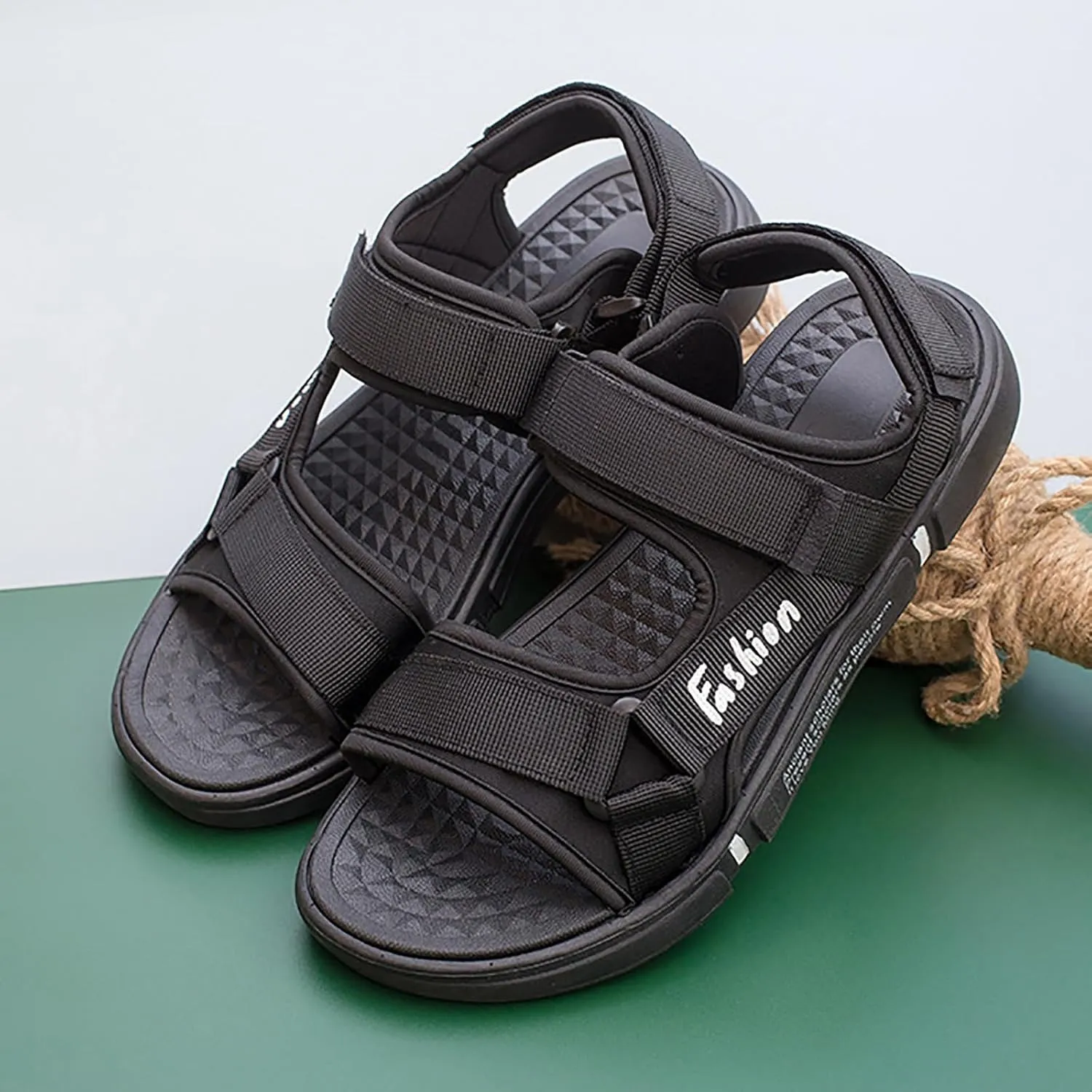 Men's Sandals Sports Beach Sliding Sandals Outdoor Remote Slippers Water Shoes for Summer