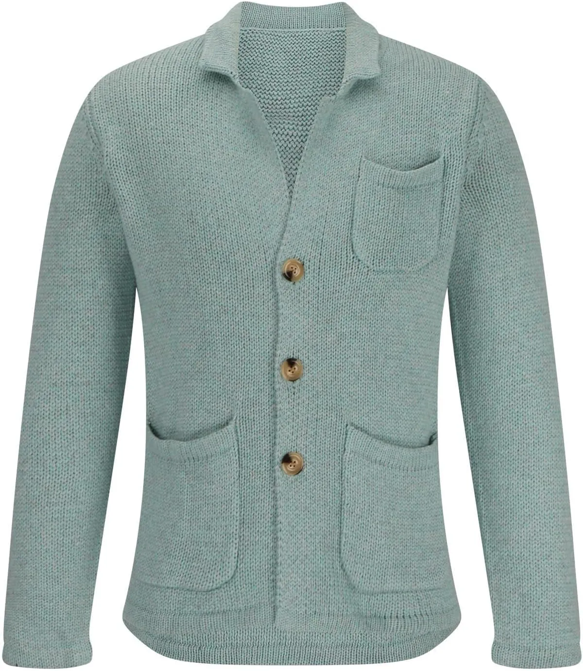 Mens Shawl Collar Cardigan Sweaters Button Down Cable Knit Patterns Plus Fleece Lined Chenille Sweaters with Pockets