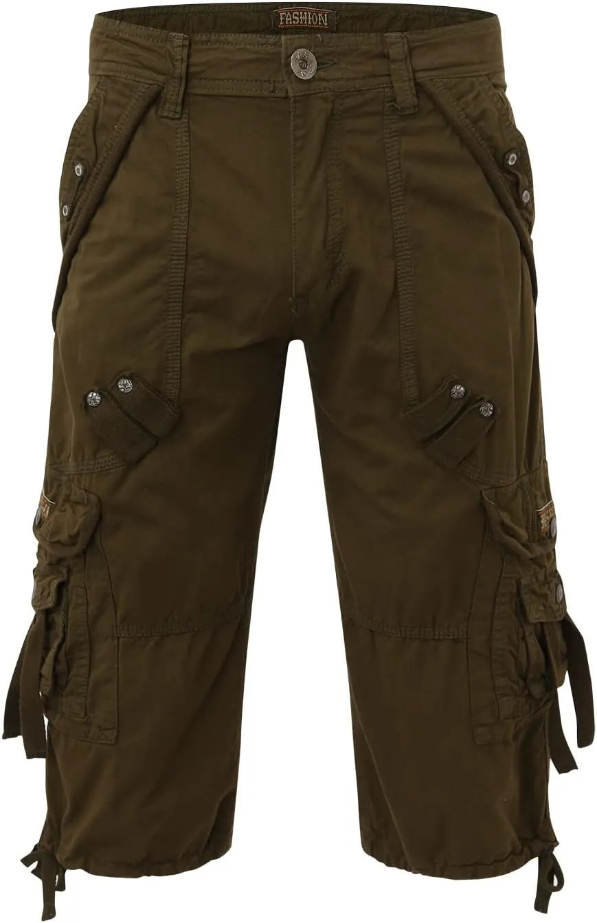 Mens Shorts Casual Cargo Shorts Outdoor Hiking Fishing Shorts Multi Pockets Quick Dry Lightweight Tactical Capris