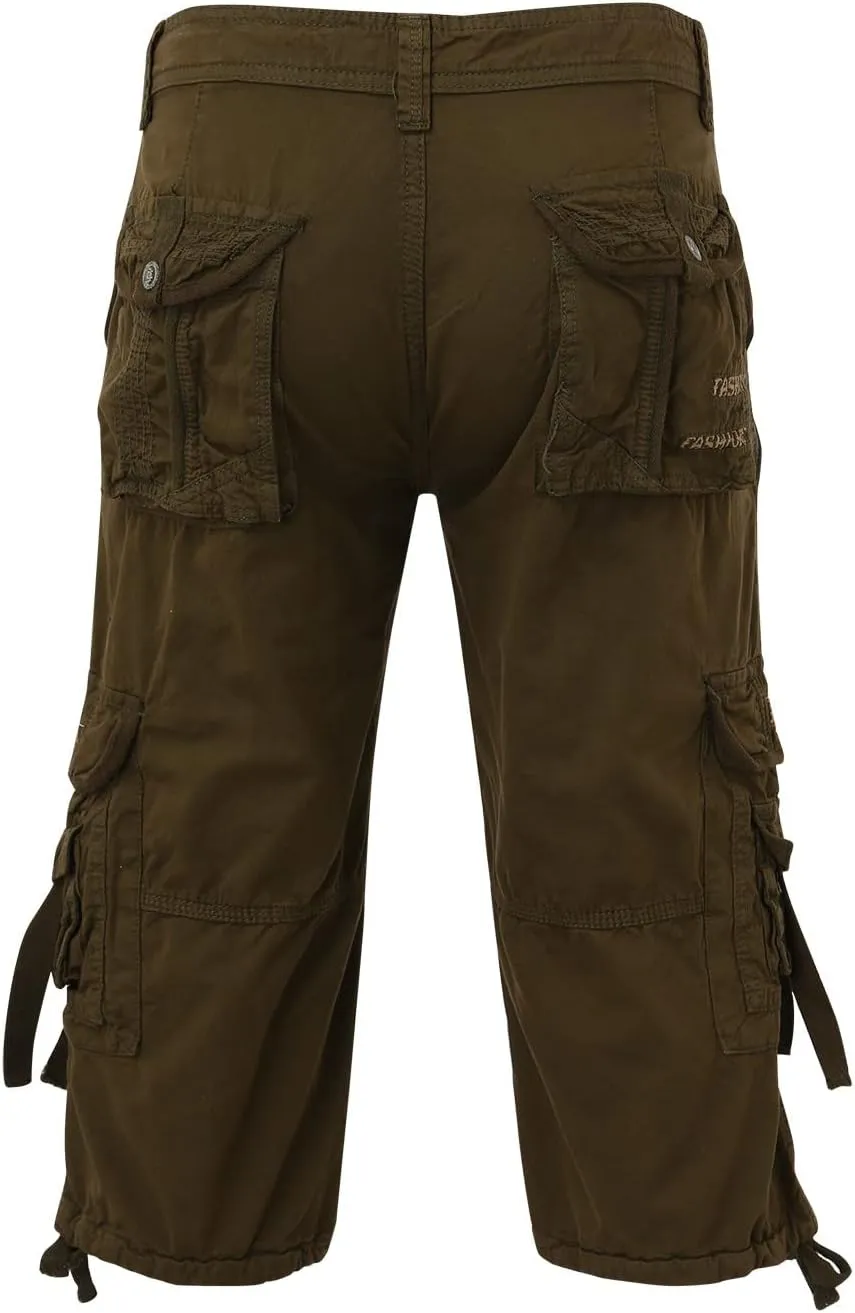 Mens Shorts Casual Cargo Shorts Outdoor Hiking Fishing Shorts Multi Pockets Quick Dry Lightweight Tactical Capris