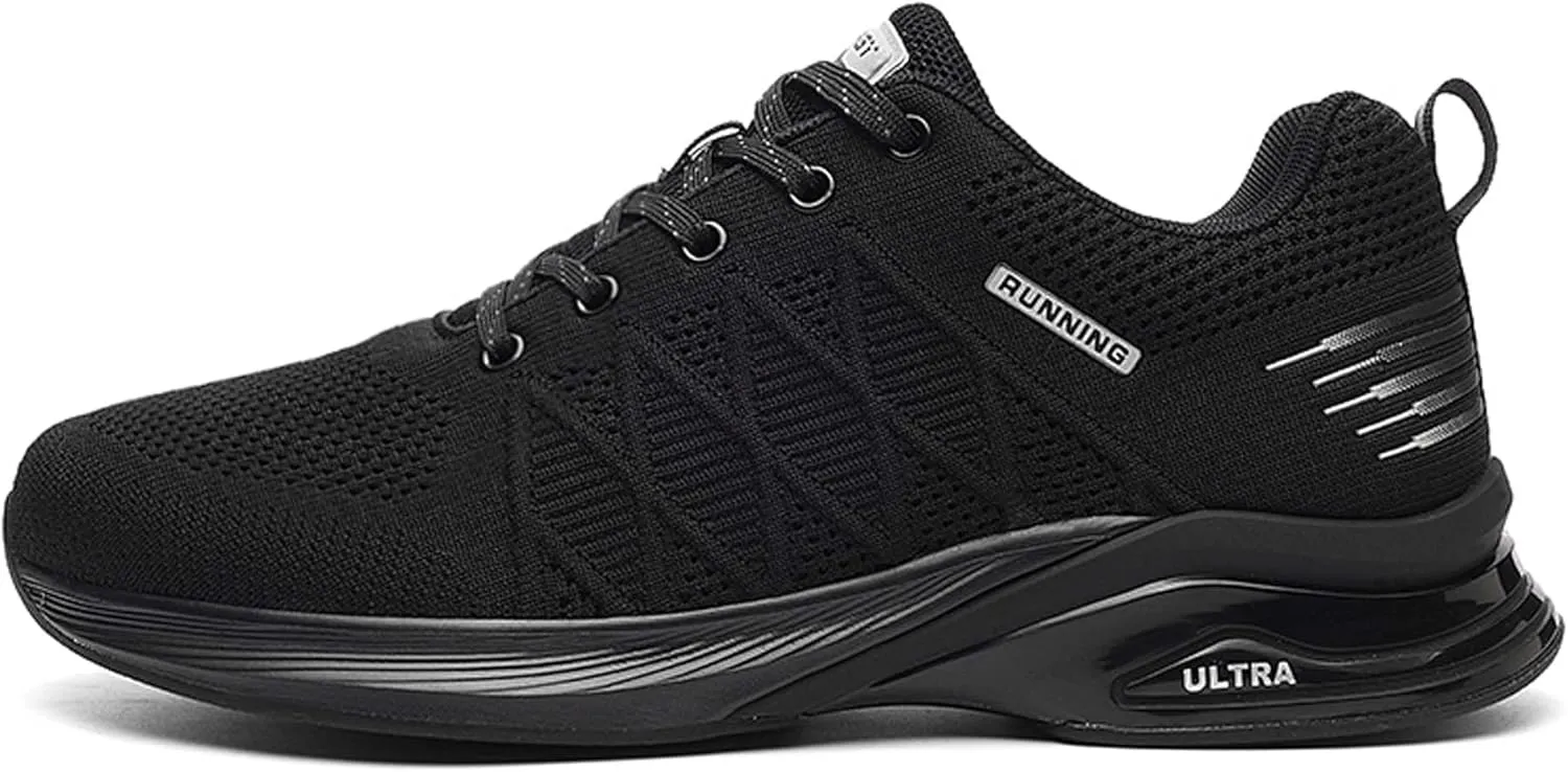 Men's Sports Running Shoes Fashion Sneakers Non-Slip Breathable Road Jogging Shoes Indoor Outdoor Fitness Running Trainers Outdoor Mesh Sports Tennis Shoes