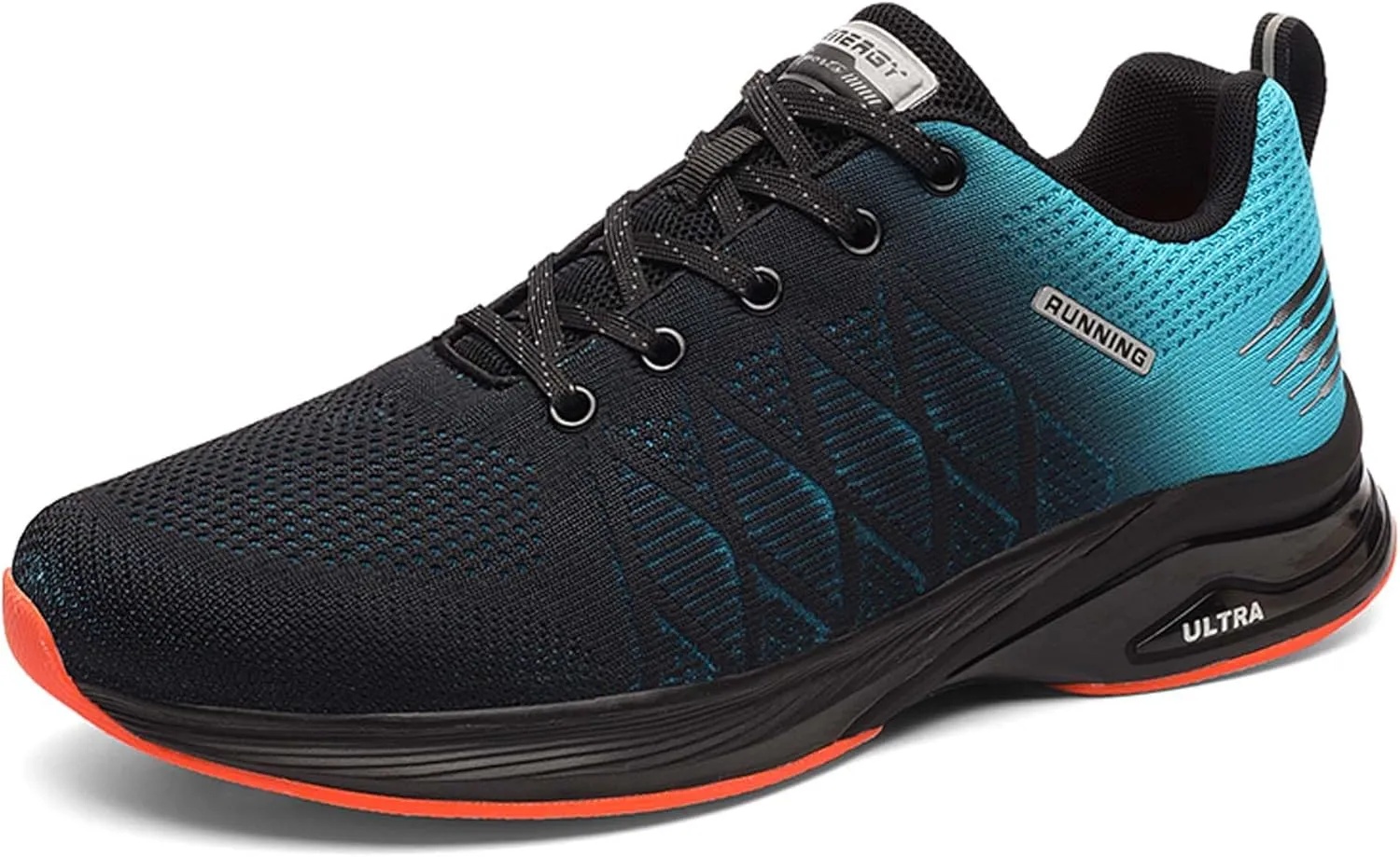 Men's Sports Running Shoes Fashion Sneakers Non-Slip Breathable Road Jogging Shoes Indoor Outdoor Fitness Running Trainers Outdoor Mesh Sports Tennis Shoes
