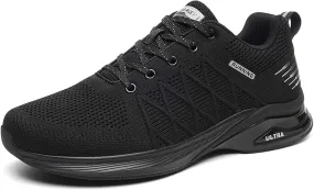 Men's Sports Running Shoes Fashion Sneakers Non-Slip Breathable Road Jogging Shoes Indoor Outdoor Fitness Running Trainers Outdoor Mesh Sports Tennis Shoes
