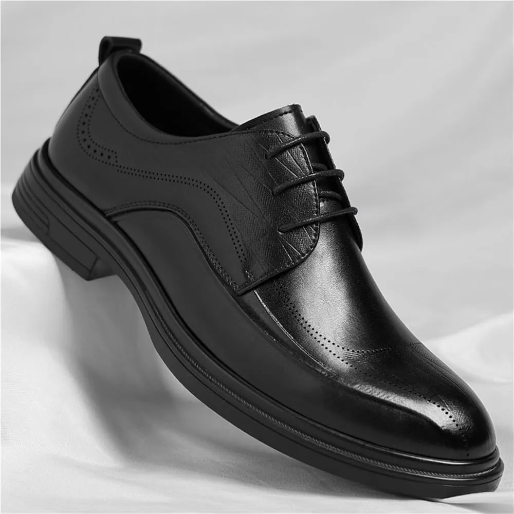 Men's Spring Summer Breathable Business Dress Shoes Soft Sole Casual Groom Wedding Shoes