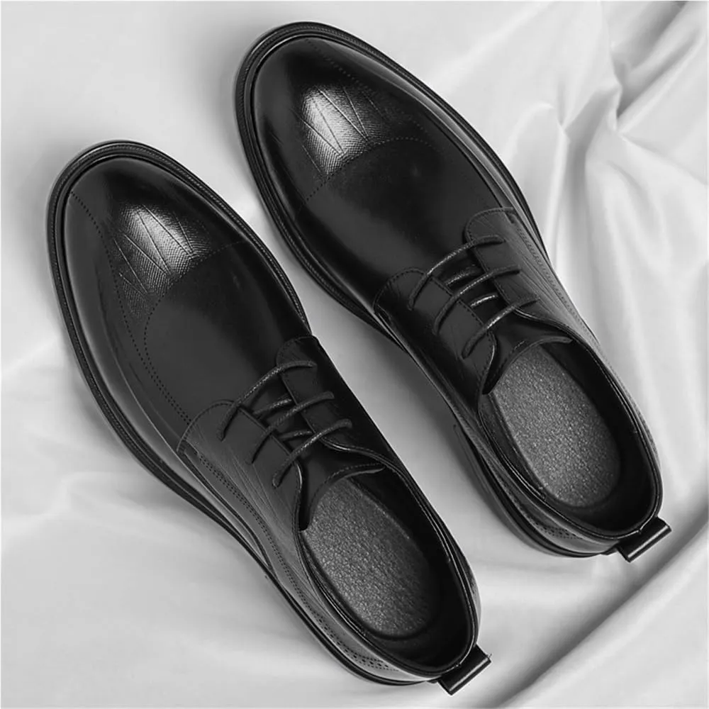 Men's Spring Summer Breathable Business Dress Shoes Soft Sole Casual Groom Wedding Shoes
