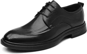 Men's Spring Summer Breathable Business Dress Shoes Soft Sole Casual Groom Wedding Shoes
