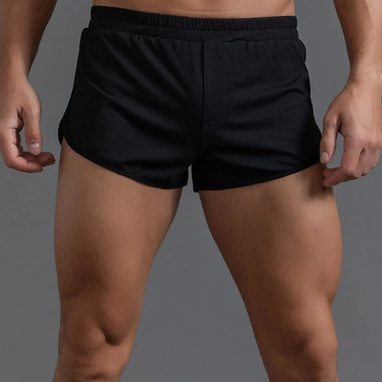Men's Stretch Elastic Wide Band Boxer Brief Underwear Hot Ultra Lightweight Short Leg Comfortable Underwear for Men