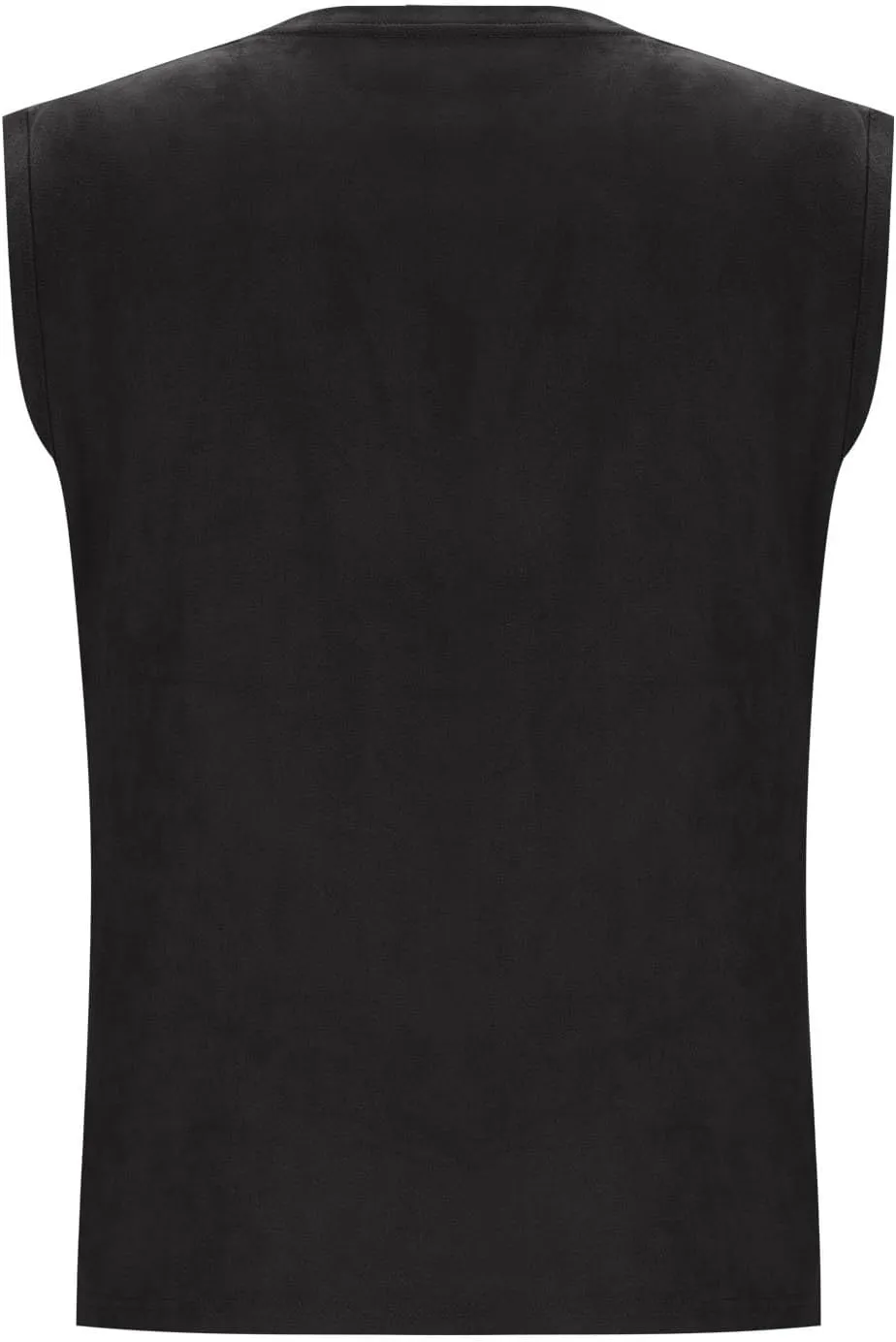 Men's Suede Tank Top Sports Pullover Round Neck Fitness Gym Running Athletic Sleeveless Tops Bodybuilding Muscle