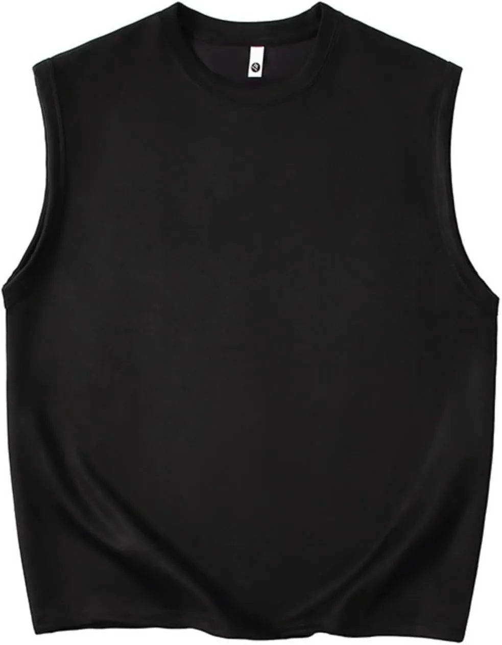 Men's Suede Tank Top Sports Pullover Round Neck Fitness Gym Running Athletic Sleeveless Tops Bodybuilding Muscle