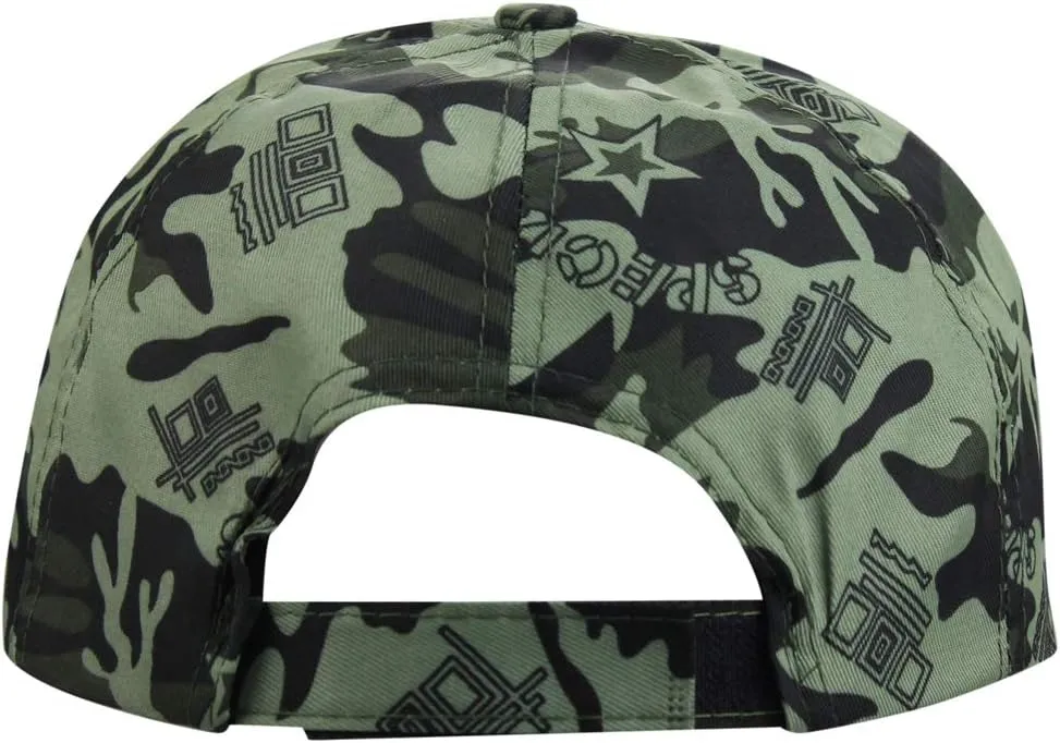 Mens Summer Camo Army Military Peaked Golf Runner Long Brim Sun Baseball Cap Hat