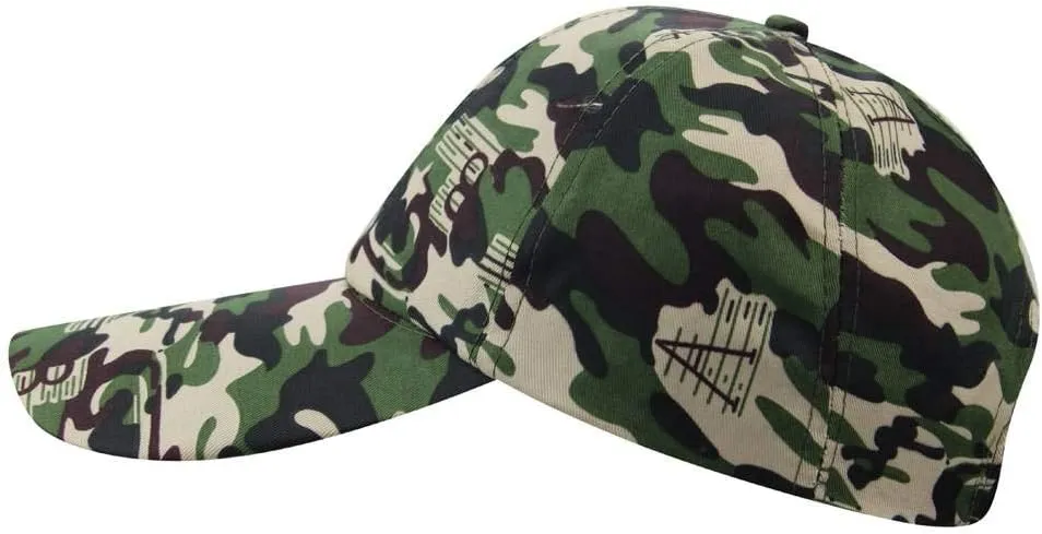 Mens Summer Camo Army Military Peaked Golf Runner Long Brim Sun Baseball Cap Hat