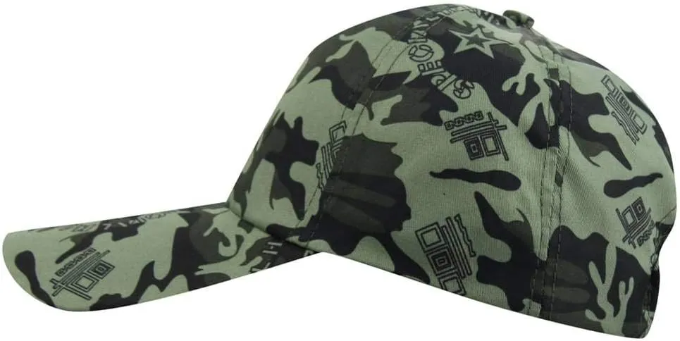 Mens Summer Camo Army Military Peaked Golf Runner Long Brim Sun Baseball Cap Hat