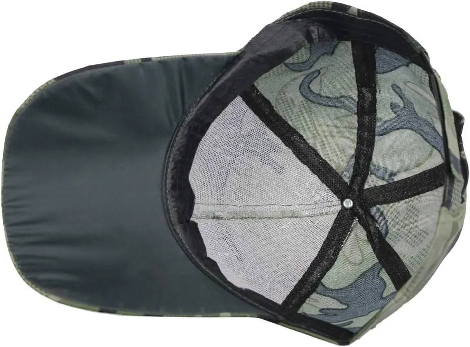 Mens Summer Camo Army Military Peaked Golf Runner Long Brim Sun Baseball Cap Hat