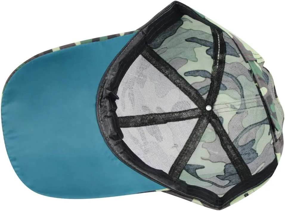 Mens Summer Camo Army Military Peaked Golf Runner Long Brim Sun Baseball Cap Hat