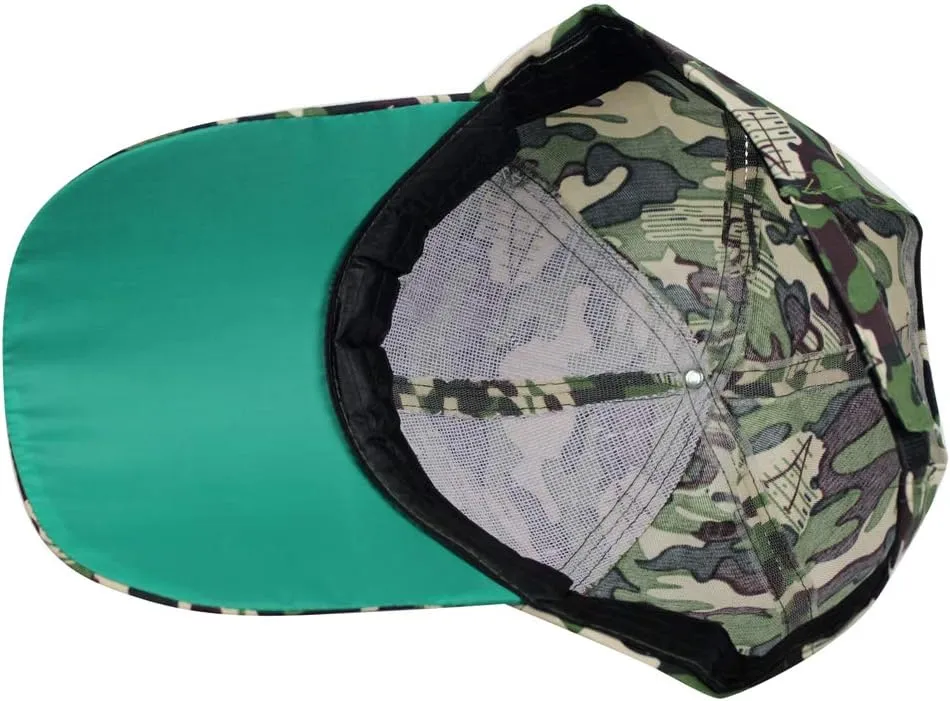 Mens Summer Camo Army Military Peaked Golf Runner Long Brim Sun Baseball Cap Hat