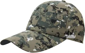 Mens Summer Camo Army Military Peaked Golf Runner Long Brim Sun Baseball Cap Hat
