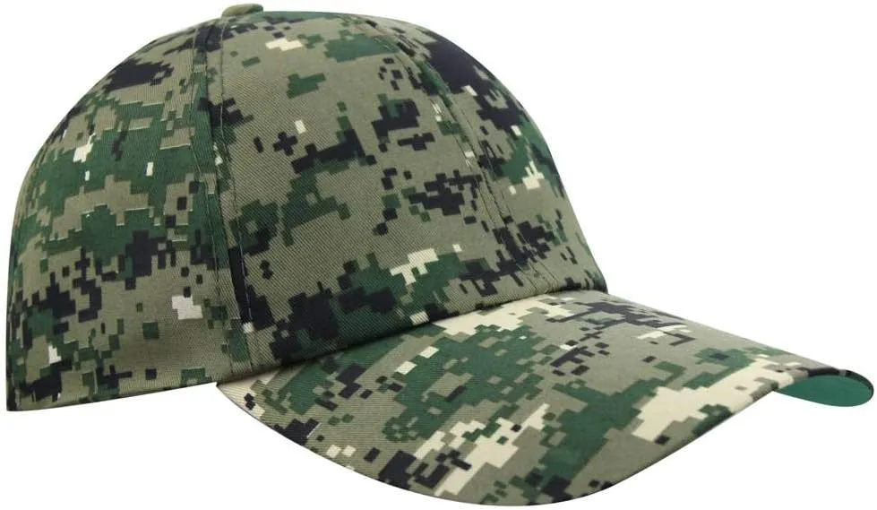 Mens Summer Camo Army Military Peaked Golf Runner Long Brim Sun Baseball Cap Hat