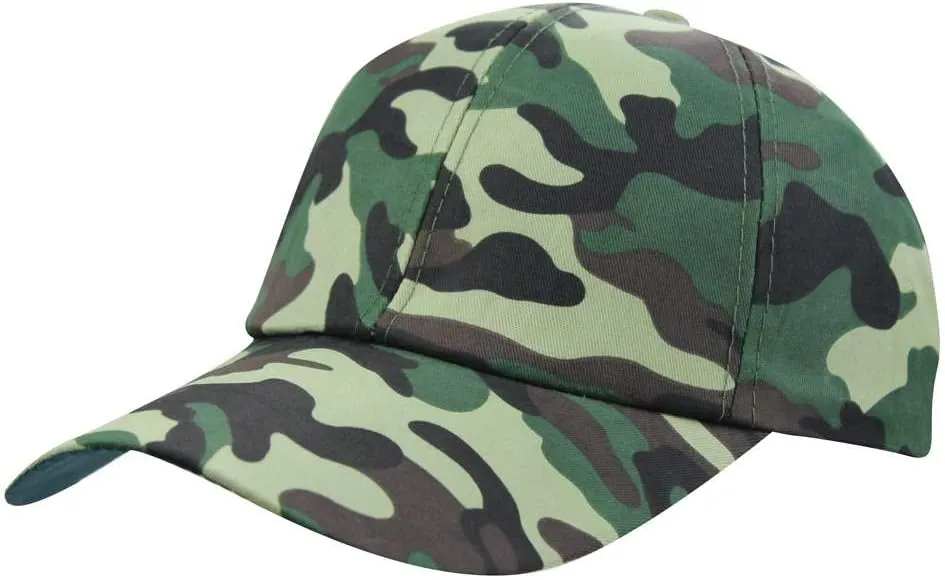 Mens Summer Camo Army Military Peaked Golf Runner Long Brim Sun Baseball Cap Hat